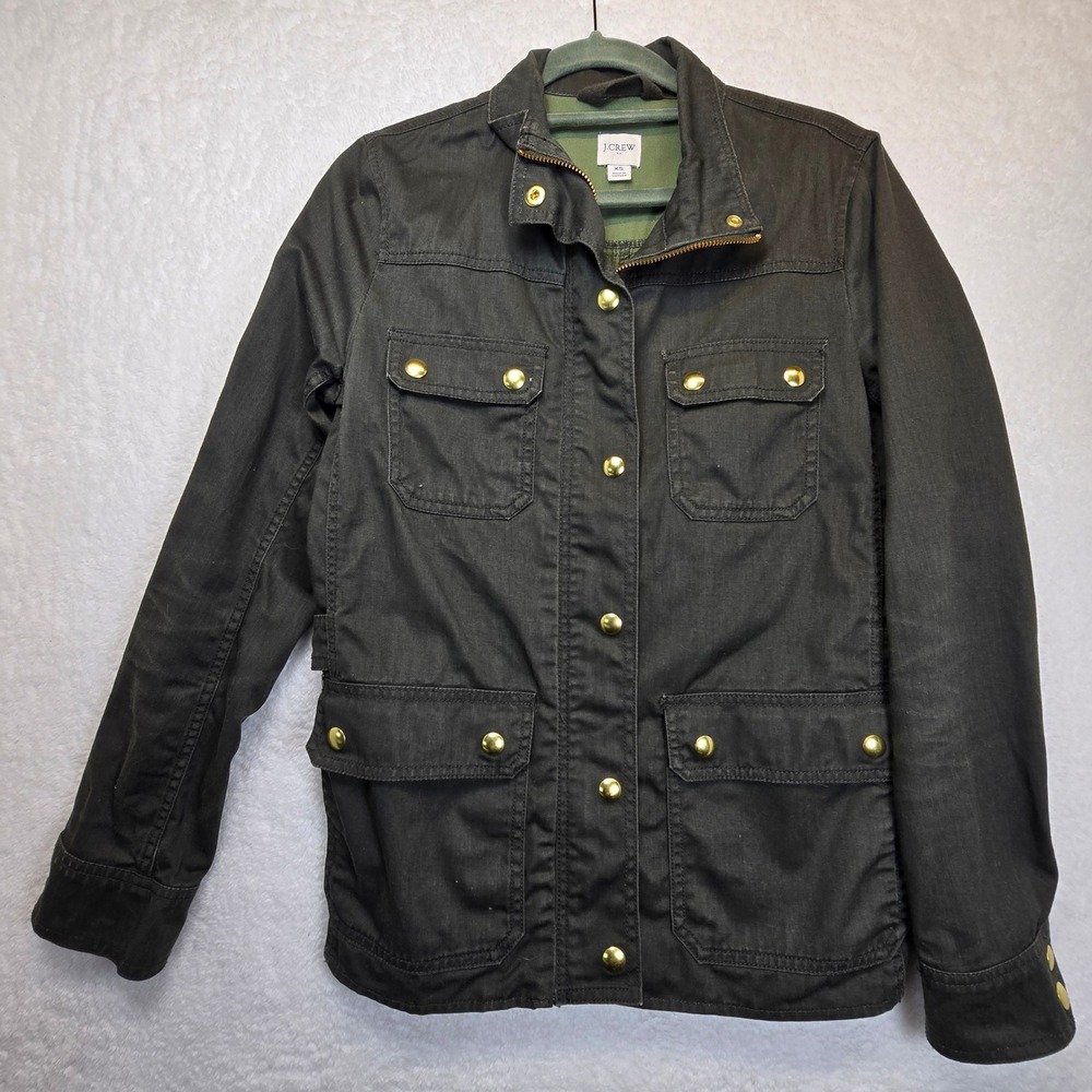 J Crew Utility Military Jacket Womens XS‎ Chore Coat Army Green Gorpcore Cargo